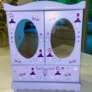Vintage Jewelry armoire Girls Ballerina